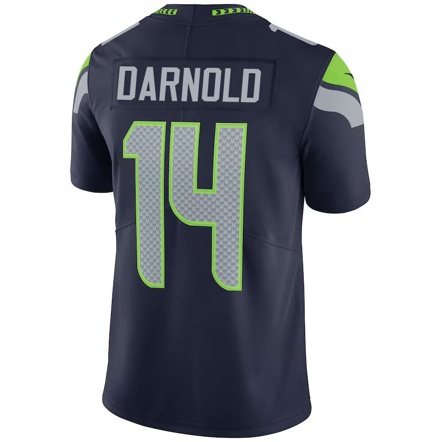 S.Seahawks #14 Sam Darnold Navy Vapor Limited Stitched American Football Jerseys - Main View