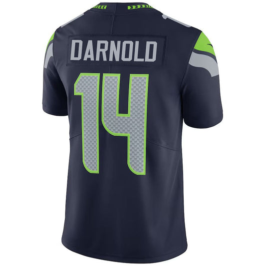S.Seahawks #14 Sam Darnold Navy Vapor Limited Stitched American Football Jerseys - Main View