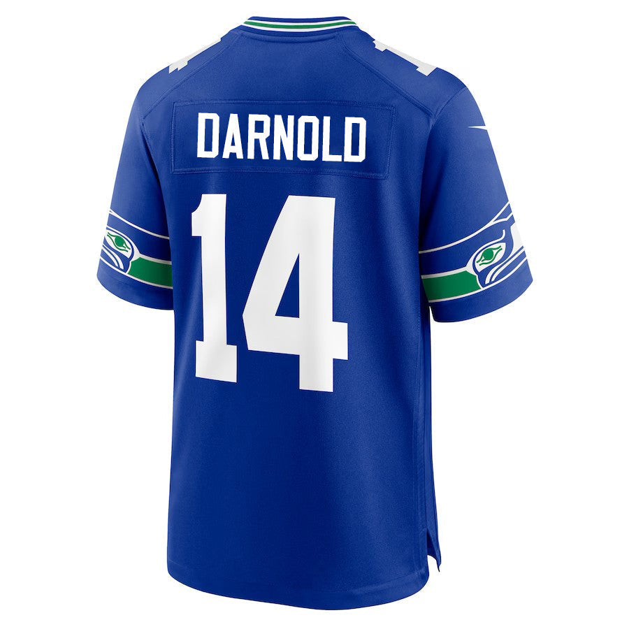 S.Seahawks #14 Sam Darnold Royal Game Stitched American Football Jerseys - Main View