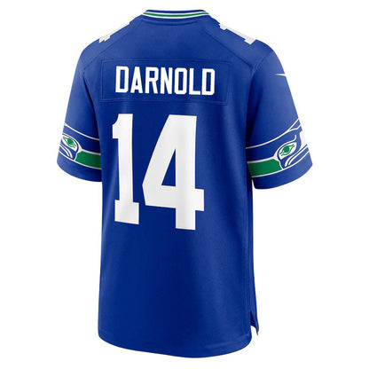 S.Seahawks #14 Sam Darnold Royal Game Stitched American Football Jerseys - Main View