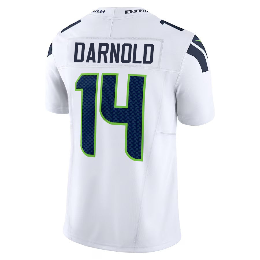S.Seahawks #14 Sam Darnold White Vapor F.U.S.E. Limited Stitched American Football Jerseys - Main View