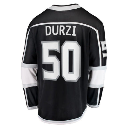 LA.Kings #50 Sean Durzi Fanatics Branded Home Breakaway Player Jersey Black Stitched American Hockey Jerseys - Main View