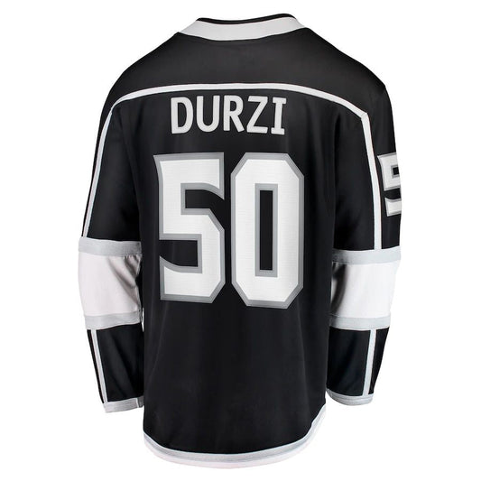 LA.Kings #50 Sean Durzi Fanatics Branded Home Breakaway Player Jersey Black Stitched American Hockey Jerseys - Main View