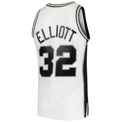 S.Antonio Spurs #32 Sean Elliott Mitchell & Ness 1998-99 Hardwood Classics Swingman Jersey White Stitched American Basketball Jersey - Main View