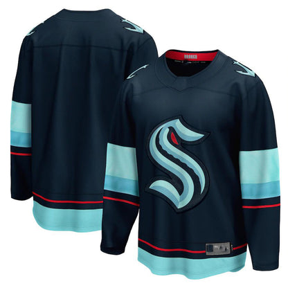 S.Kraken Fanatics Branded Home Breakaway Jersey Blue Stitched American Hockey Jerseys - Main View