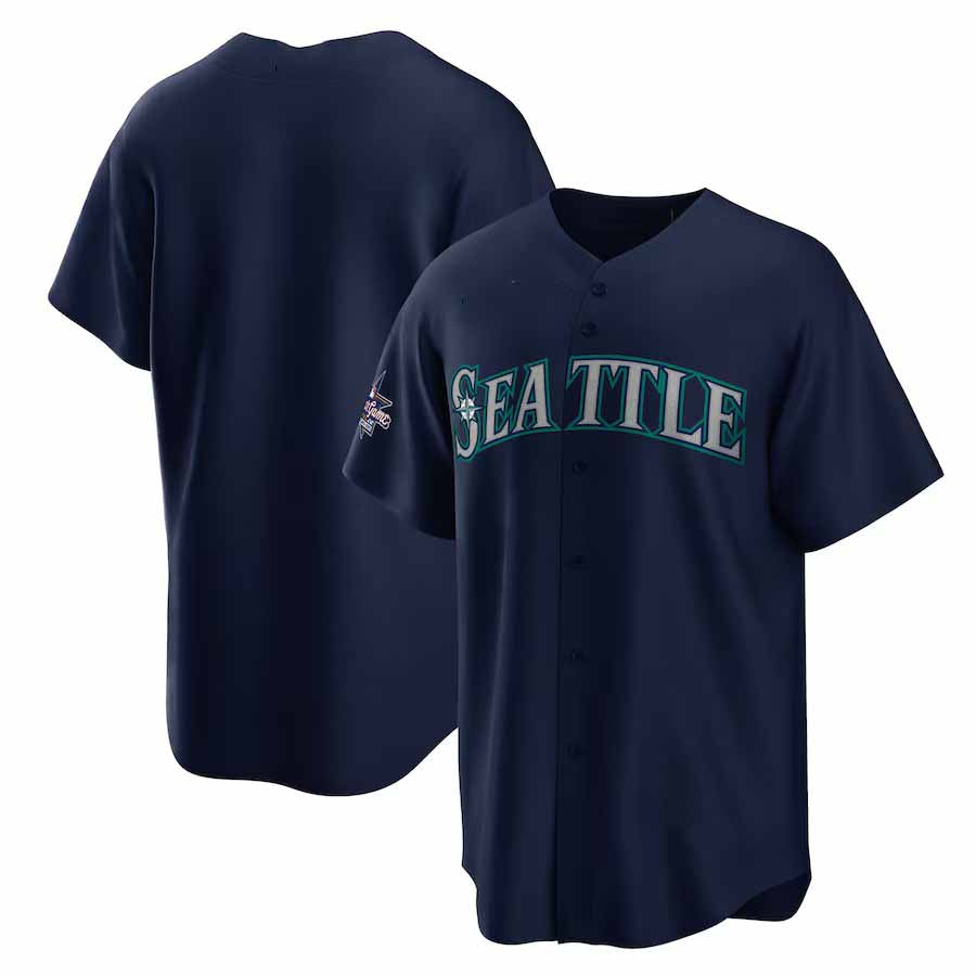 Seattle Mariners 2025 All-Star Game Away Replica Jersey - Navy Stitched Baseball Jersey - Main View