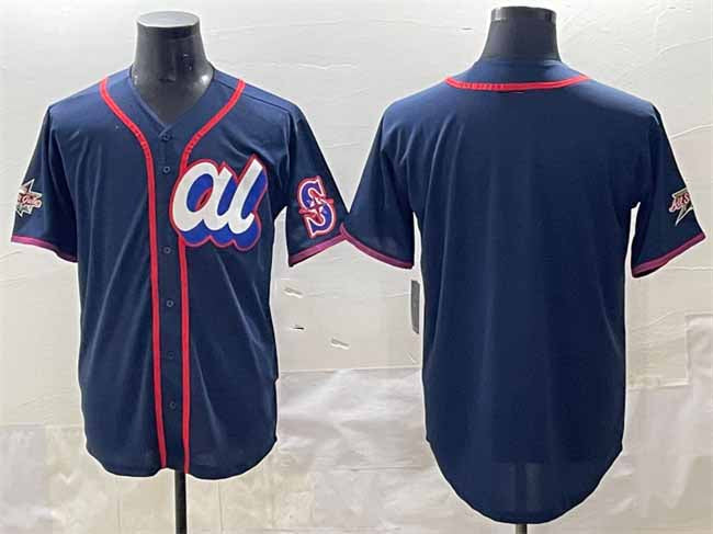 Seattle Mariners American League Blank Navy 2025 All-Star Edition Limited Stitched Baseball Jersey - Main View