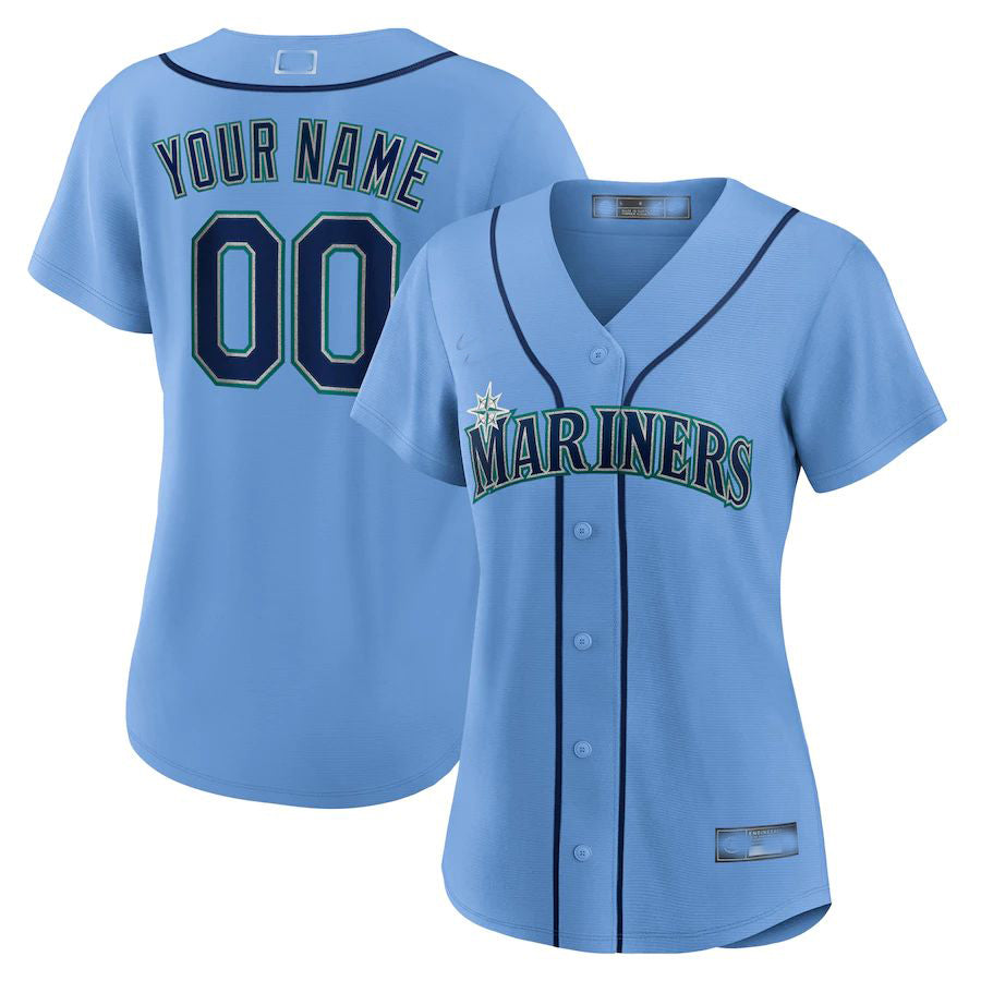 Baseball Jerseys Custom Seattle Mariners Blue Alternate Custom Replica Jersey - Main View