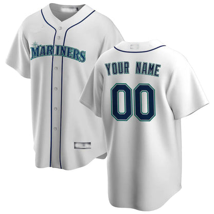 Baseball Jerseys Custom Seattle Mariners White Home Replica Custom Jersey - Main View