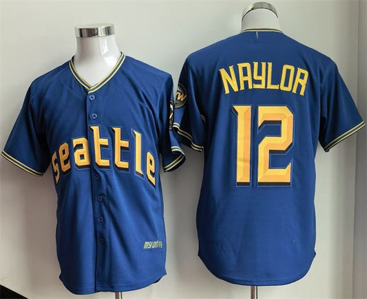 Seattle Mariners #12 Josh Naylor Royal 2025 Cool Base Stitched Baseball Jersey - Main View