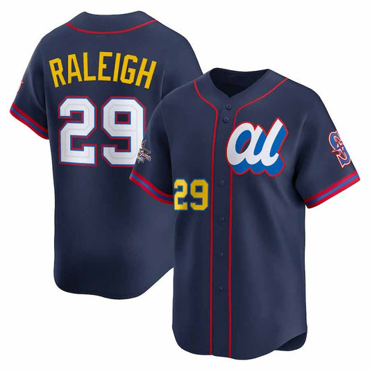 Seattle Mariners #29 Cal Raleigh American League 2025 All-Star Edition Limited Player Jersey - Navy Baseball Jersey - Main View