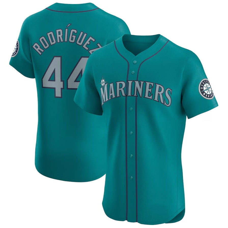 Seattle Mariners #44 Julio Rodríguez Alternate Elite Player Jersey - Aqua Stitched Baseball Jersey - Main View