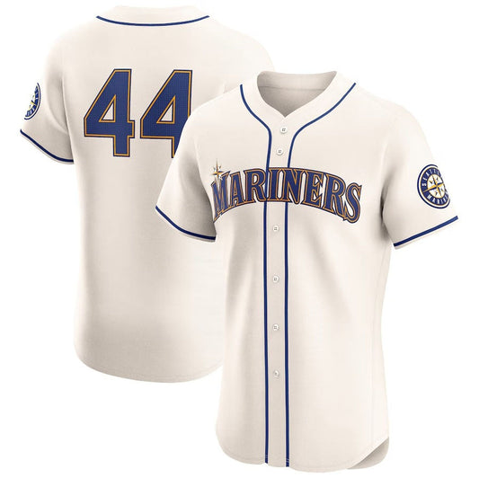 Seattle Mariners #44 Julio Rodríguez Alternate Elite Player Jersey - Cream Stitched Baseball Jersey - Main View