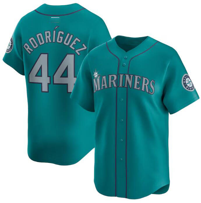 Seattle Mariners #44 Julio Rodríguez Aqua Alternate Limited Stitched Baseball Jersey - Main View