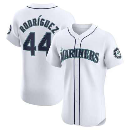 Seattle Mariners #44 Julio Rodríguez Home Elite Player Jersey - White Stitched Baseball Jersey - Main View