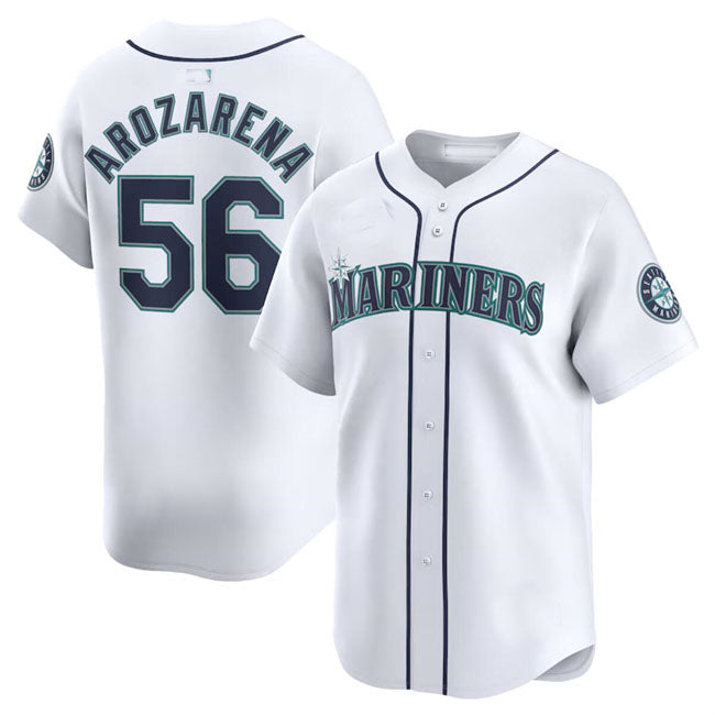 Seattle Mariners #56 Randy Arozarena White 2024 Home Limited Stitched Baseball Jersey - Main View