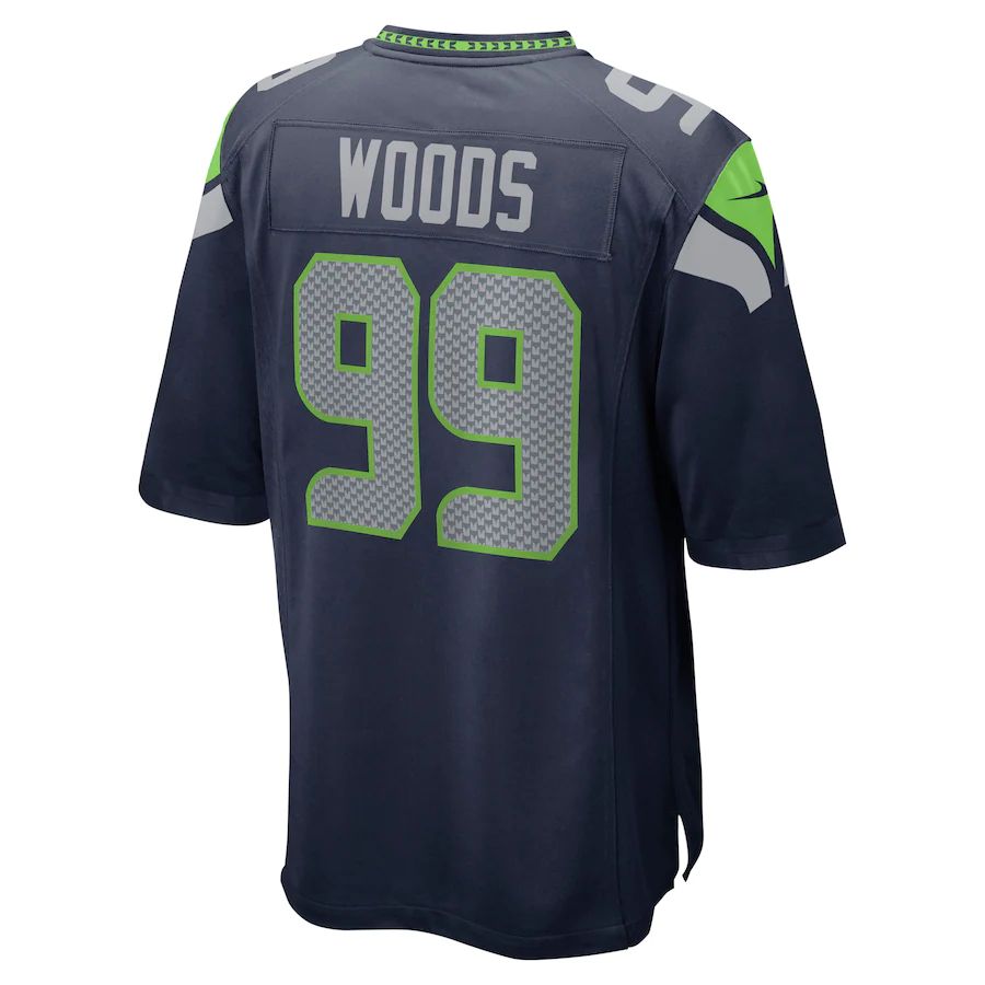 S.Seahawks #99 Al Woods College Navy Game Player Jersey Stitched American Football Jerseys - Main View