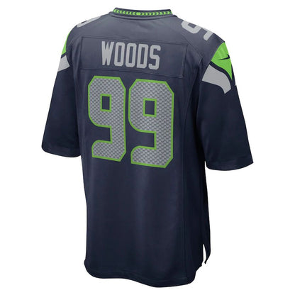 S.Seahawks #99 Al Woods College Navy Game Player Jersey Stitched American Football Jerseys - Main View