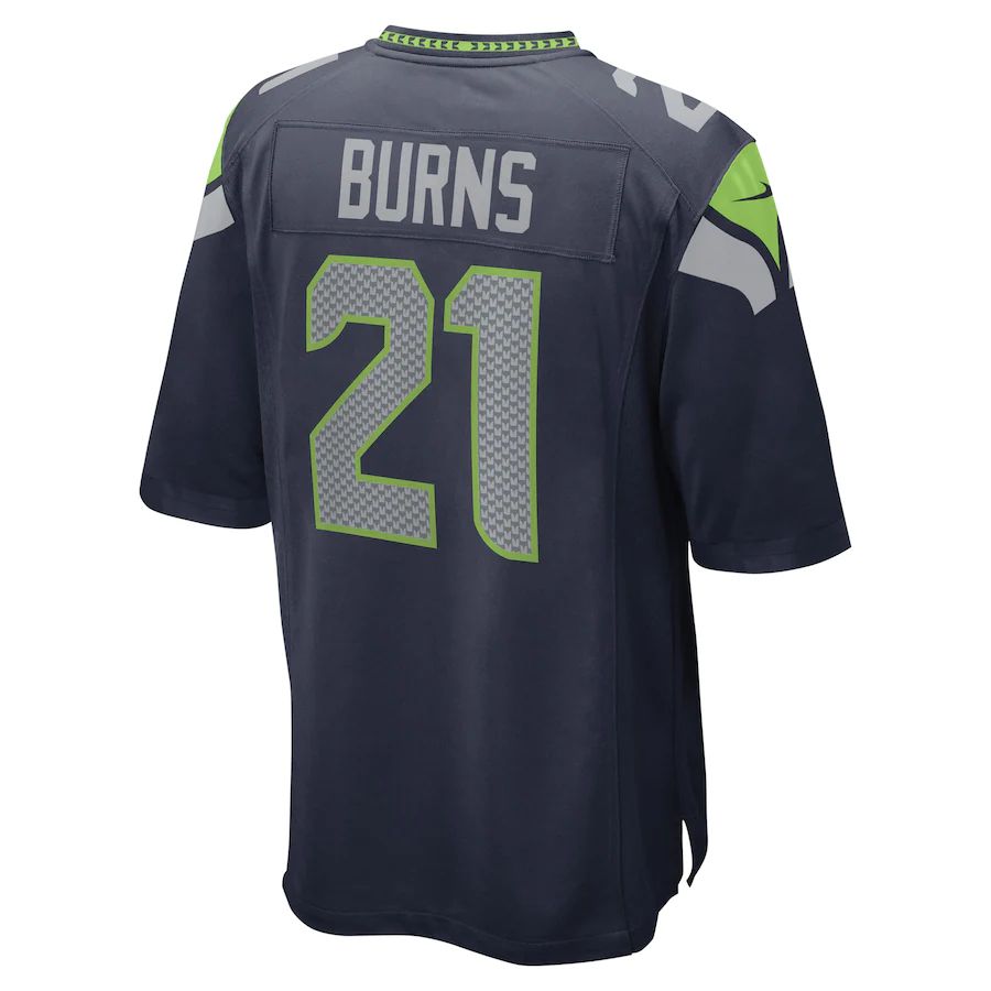 S.Seahawks #21 Artie Burns College Navy Game Player Jersey Stitched American Football Jerseys - Main View