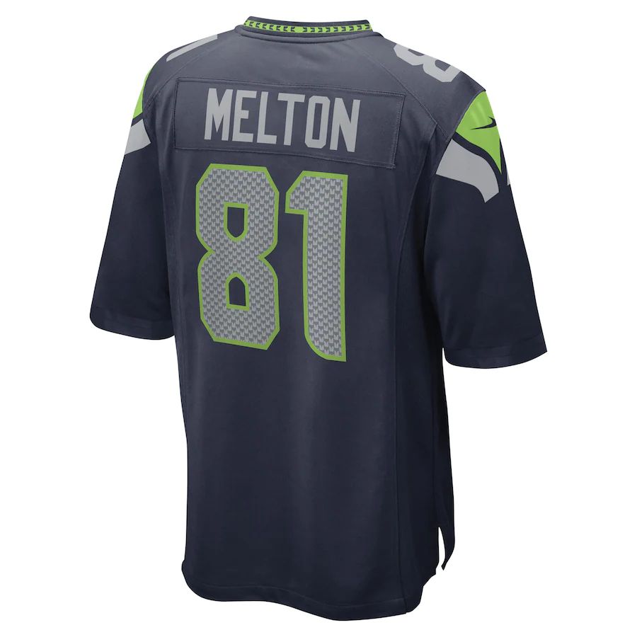 S.Seahawks #81 Bo Melton College Navy Game Player Jersey Stitched American Football Jerseys - Main View