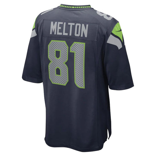 S.Seahawks #81 Bo Melton College Navy Game Player Jersey Stitched American Football Jerseys - Main View