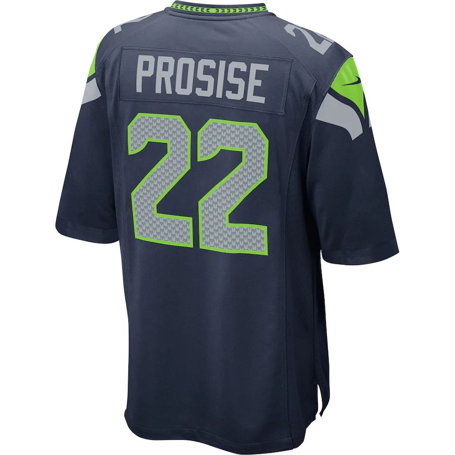 S.Seahawks #22 C.J. Prosise College Navy Game Jersey Stitched American Football Jerseys - Main View