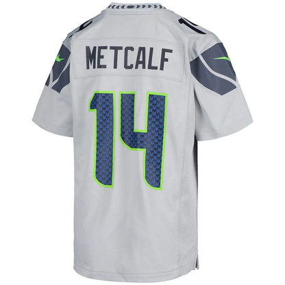 S.Seahawks #14 DK Metcalf Gray Game Jersey Stitched American Football Jerseys - Main View