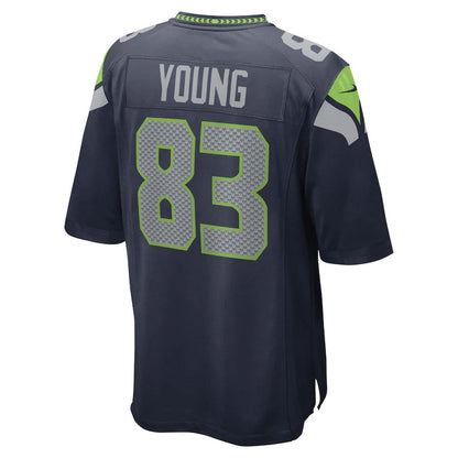 S.Seahawks #83 Dareke Young College Navy Game Player Jersey Stitched American Football Jerseys - Main View