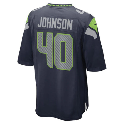 S.Seahawks #40 Darryl Johnson College Navy Game Player Jersey Stitched American Football Jerseys - Main View