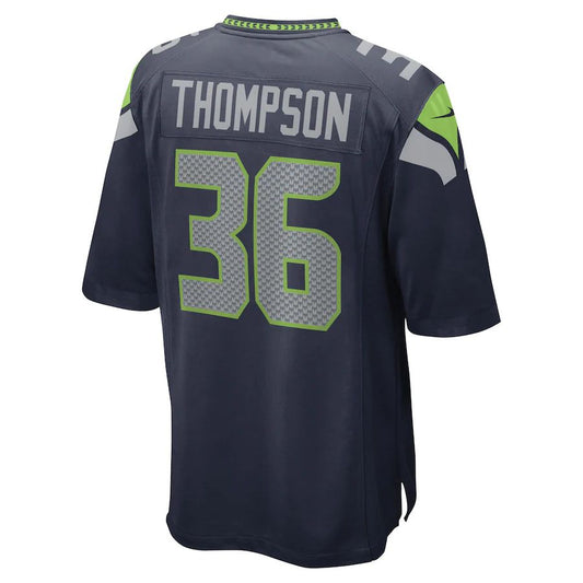 S.Seahawks #36 Darwin Thompson College Navy Game Player Jersey Stitched American Football Jerseys - Main View