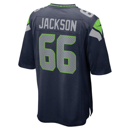 S.Seahawks #66 Gabe Jackson College Navy Game Jersey Stitched American Football Jerseys - Main View
