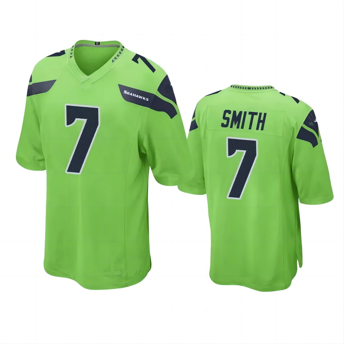NY.Jets #7 Geno Smith Neon Green Game Jersey Stitched American Football Jerseys - Main View