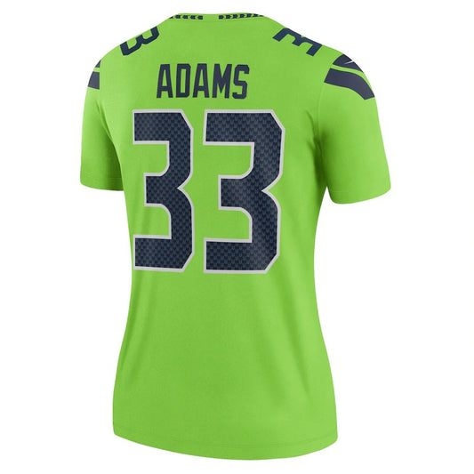 S.Seahawks #33 Jamal Adams  Neon Green Legend Jersey Stitched American Football Jerseys - Main View