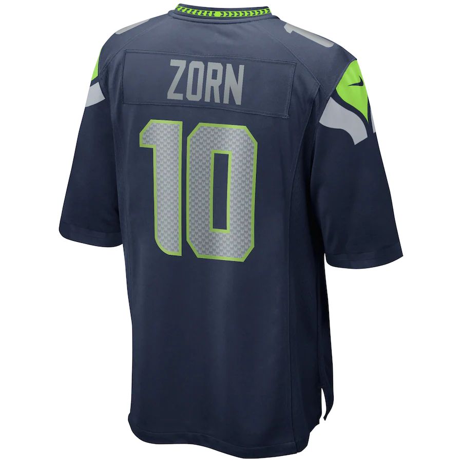S.Seahawks #10 Jim Zorn College Navy Game Retired Player Jersey Stitched American Football Jerseys - Main View