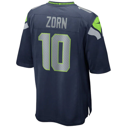 S.Seahawks #10 Jim Zorn College Navy Game Retired Player Jersey Stitched American Football Jerseys - Main View