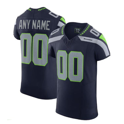 Custom S.Seahawks College Navy Vapor F.U.S.E. Elite Jersey Stitched Football Jerseys - Main View