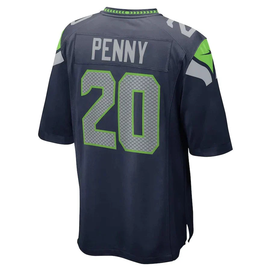 S.Seahawks #20 Rashaad Penny College Navy Game Jersey Stitched American Football Jerseys - Main View