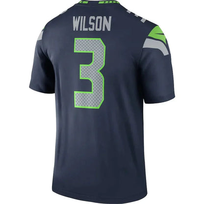 S.Seahawks #3 Russell Wilson College Navy Legend Jersey Stitched American Football Jerseys - Main View