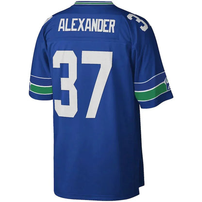 S.Seahawks #37 Shaun Alexander Shaun Alexander Mitchell & Ness Royal 2000 Legacy Replica Jersey Stitched American Football Jerseys - Main View