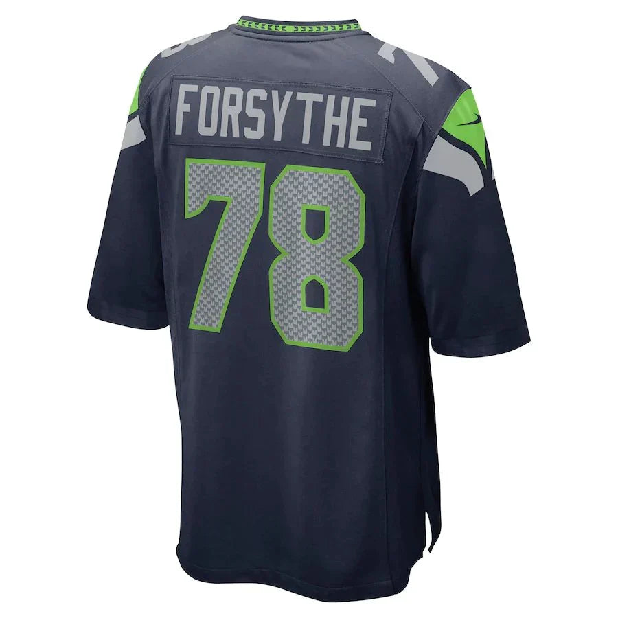 S.Seahawks #78 Stone Forsythe College Navy Game Jersey Stitched American Football Jerseys - Main View