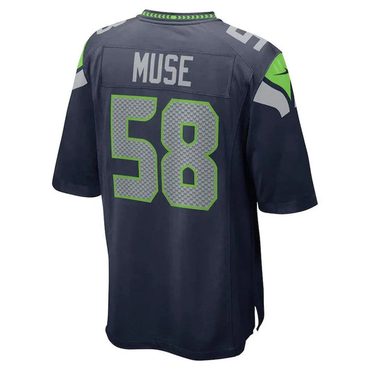 S.Seahawks #58 Tanner Muse College Navy Game Player Jersey Stitched American Football Jerseys - Main View
