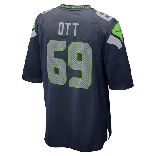 S.Seahawks #69 Tyler Ott College Navy Game Jersey Stitched American Football Jerseys - Main View