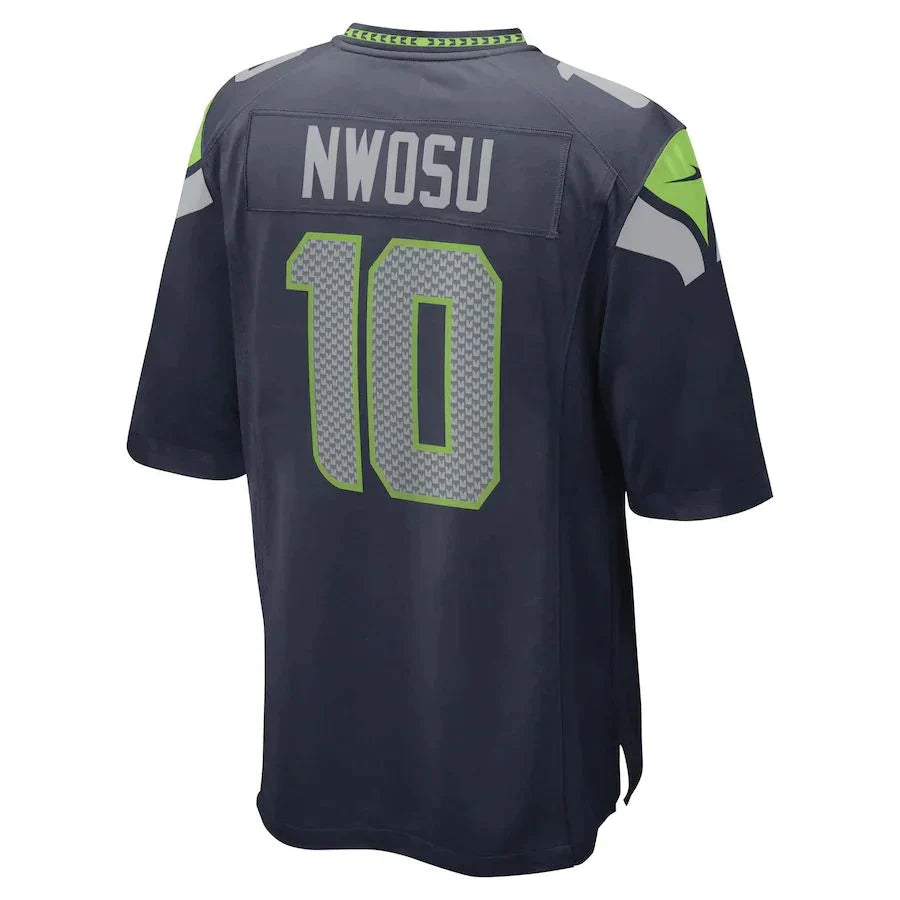 S.Seahawks #10 Uchenna Nwosu College Navy Game Player Jersey Stitched American Football Jerseys - Main View