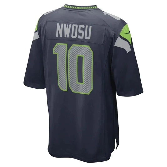 S.Seahawks #10 Uchenna Nwosu College Navy Game Player Jersey Stitched American Football Jerseys - Main View