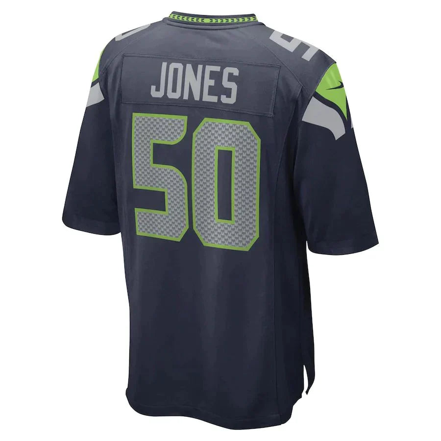 S.Seahawks #50 Vi Jones College Navy Game Player Jersey Stitched American Football Jerseys - Main View