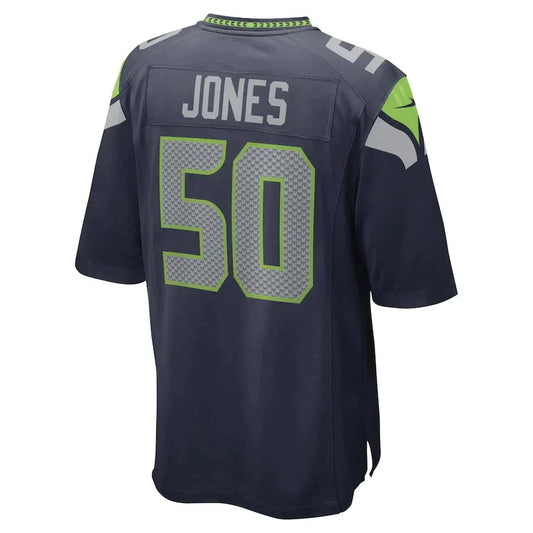 S.Seahawks #50 Vi Jones College Navy Game Player Jersey Stitched American Football Jerseys - Main View