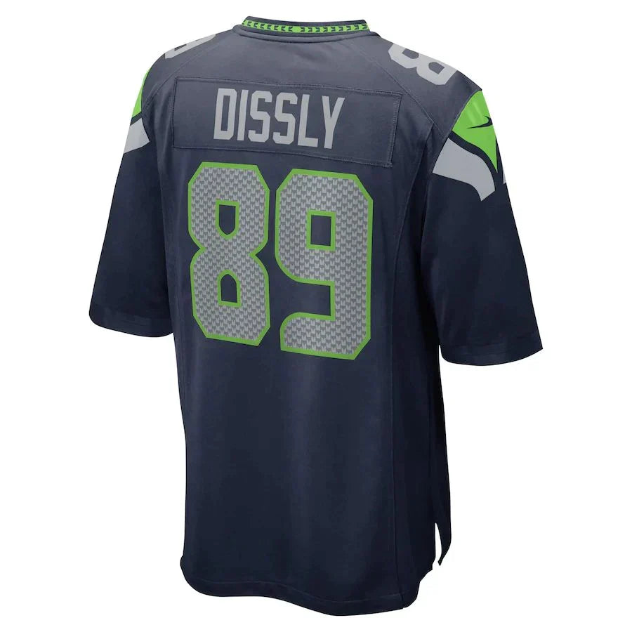 S.Seahawks #89 Will Dissly College Navy Game Jersey Stitched American Football Jerseys - Main View