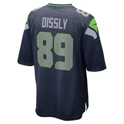 S.Seahawks #89 Will Dissly College Navy Game Jersey Stitched American Football Jerseys - Main View