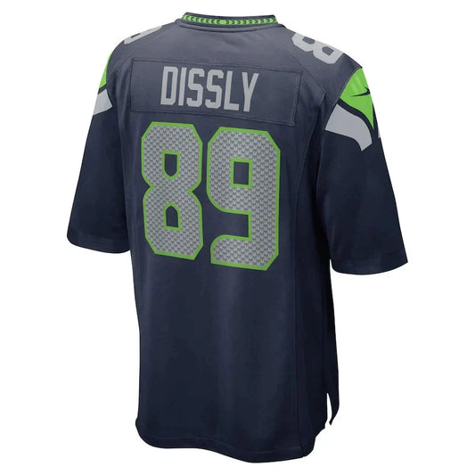 S.Seahawks #89 Will Dissly College Navy Game Jersey Stitched American Football Jerseys - Main View