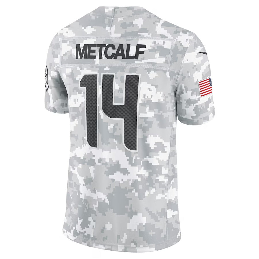 S.Seahawks #14 DK Metcalf Arctic Camo 2024 Salute to Service Limited Stitched American Football Jerseys - Main View